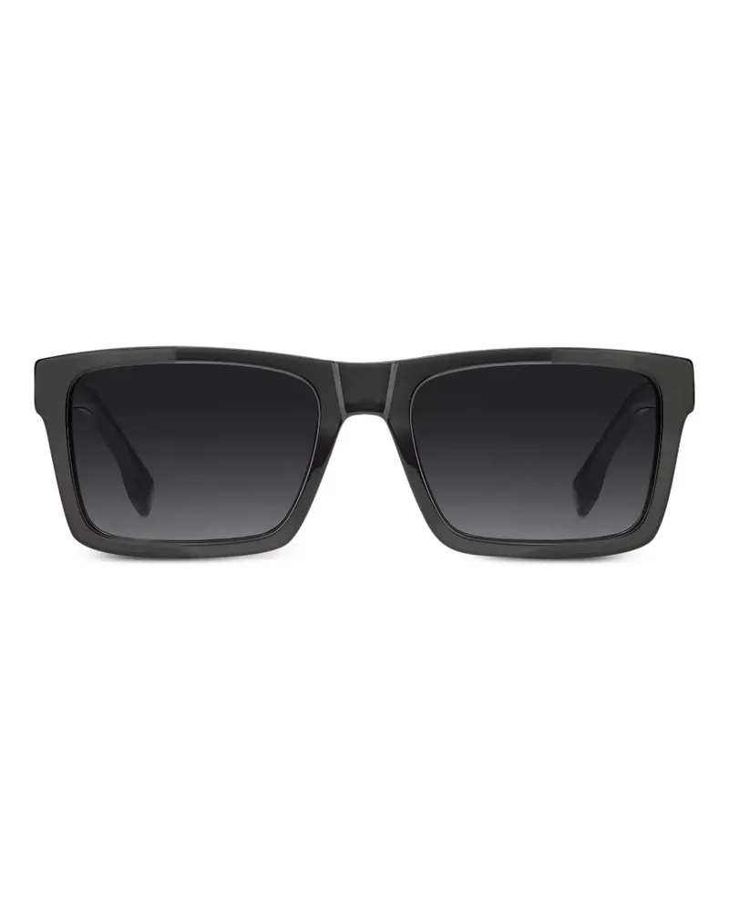 HUGO BOSS Sonnenbrille mit eckigem Gestell - Grau Grau