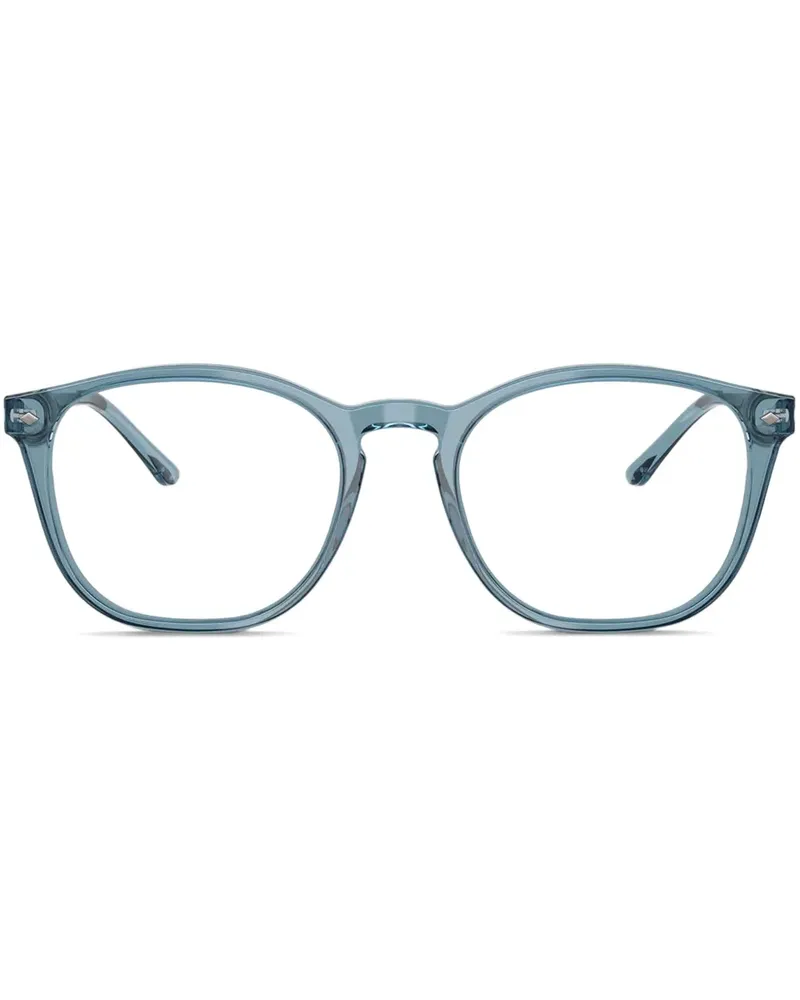 Giorgio Armani Brille mit Logo-Print - Blau Blau
