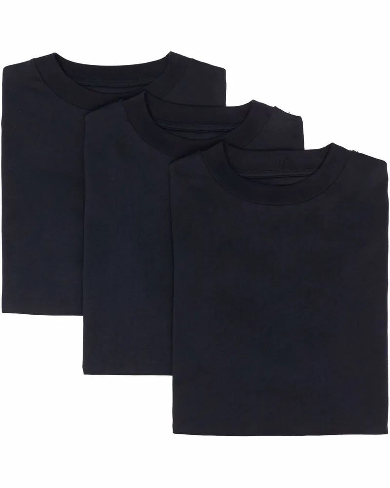 Jil Sander 3er-Set T-Shirts mit Logo - Blau Blau