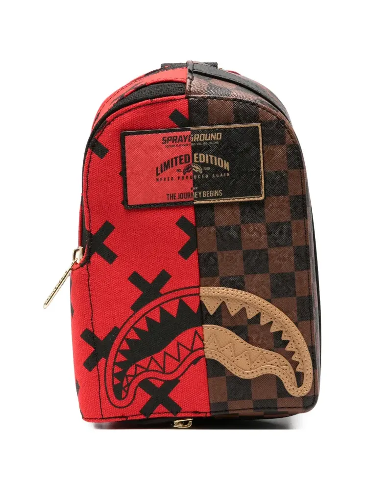Sprayground Divide & Conquer Rucksack mit Karomuster - Rot Rot