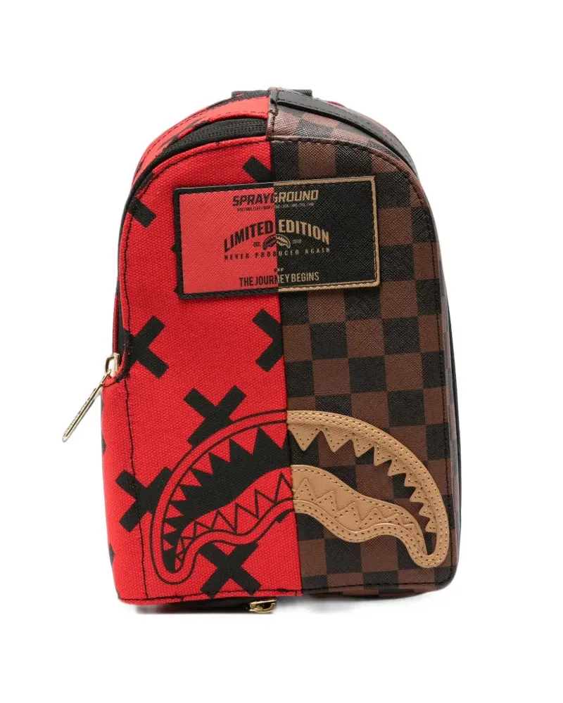 Sprayground Divide & Conquer check-print backpack - Rot Rot