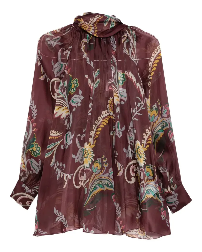 Etro paisley-print silk blouse - Rot Rot