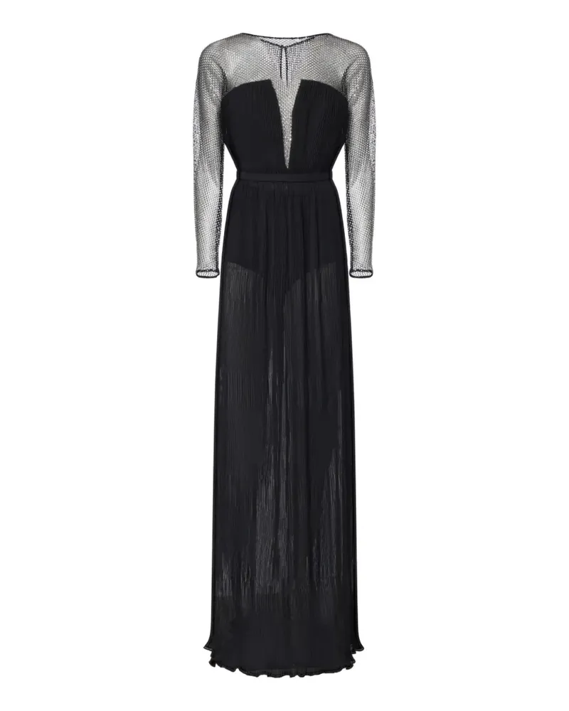 Genny pleated panelled gown - Schwarz Schwarz