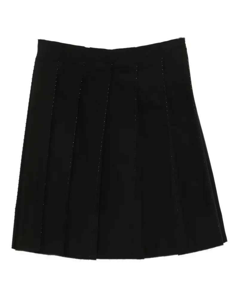 Totême beaded pleated mini skirt - Schwarz Schwarz