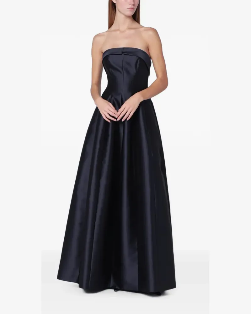 Alberta Ferretti strapless pleated maxi dress - Blau Blau