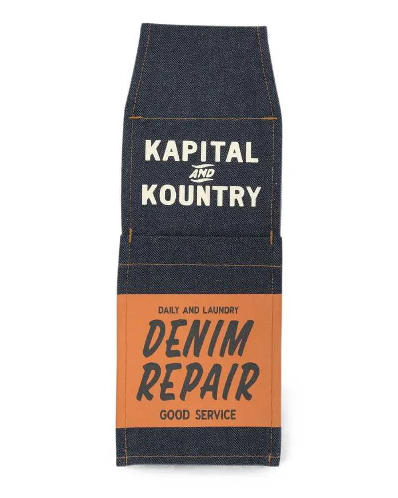 KAPITAL Denim Pulp logo-print phone holder - Blau Blau