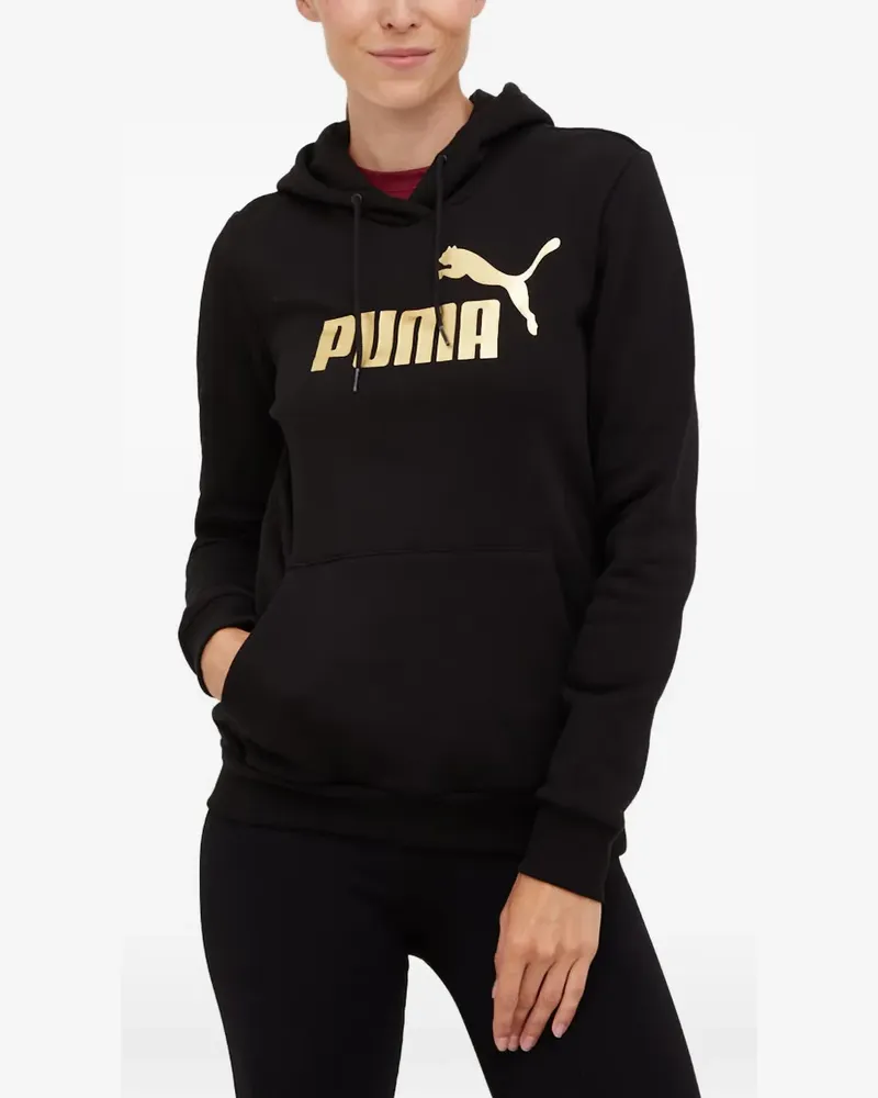 Puma Hoodie mit Logo-Print - Schwarz Schwarz