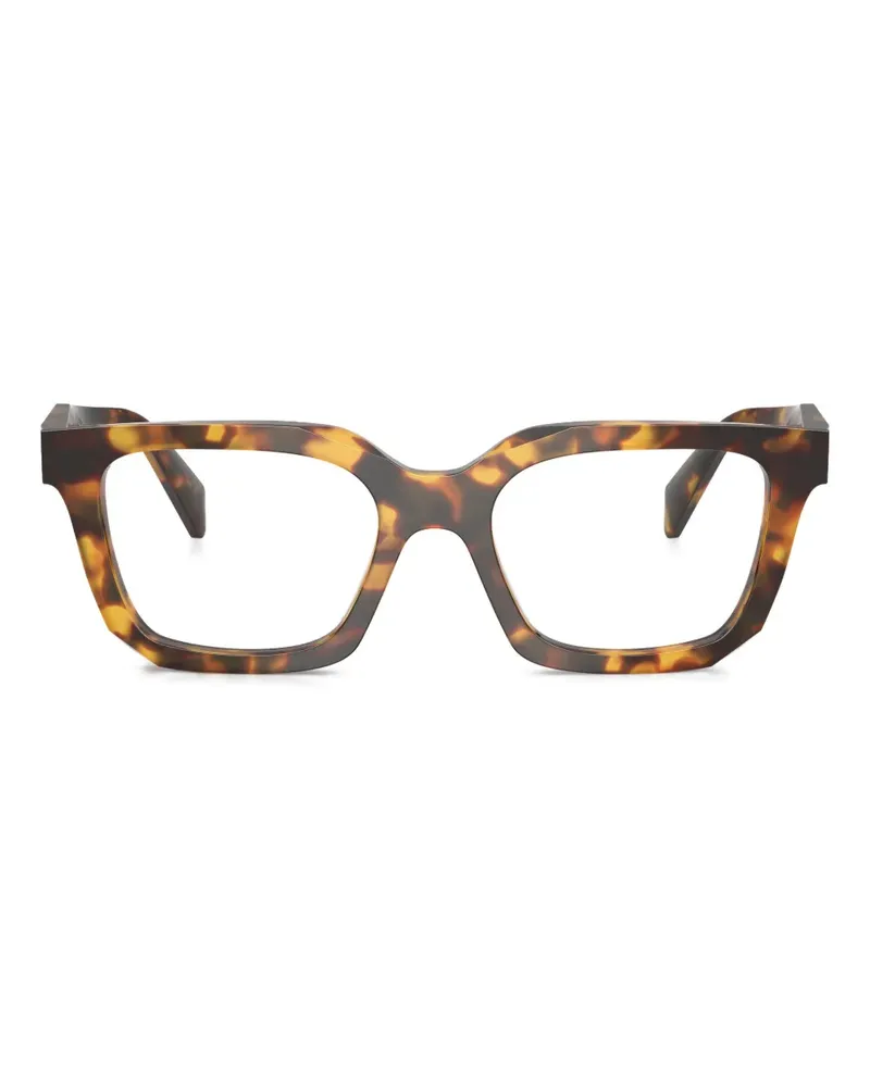 Prada Eckige Brille in Schildpattoptik - Braun Braun
