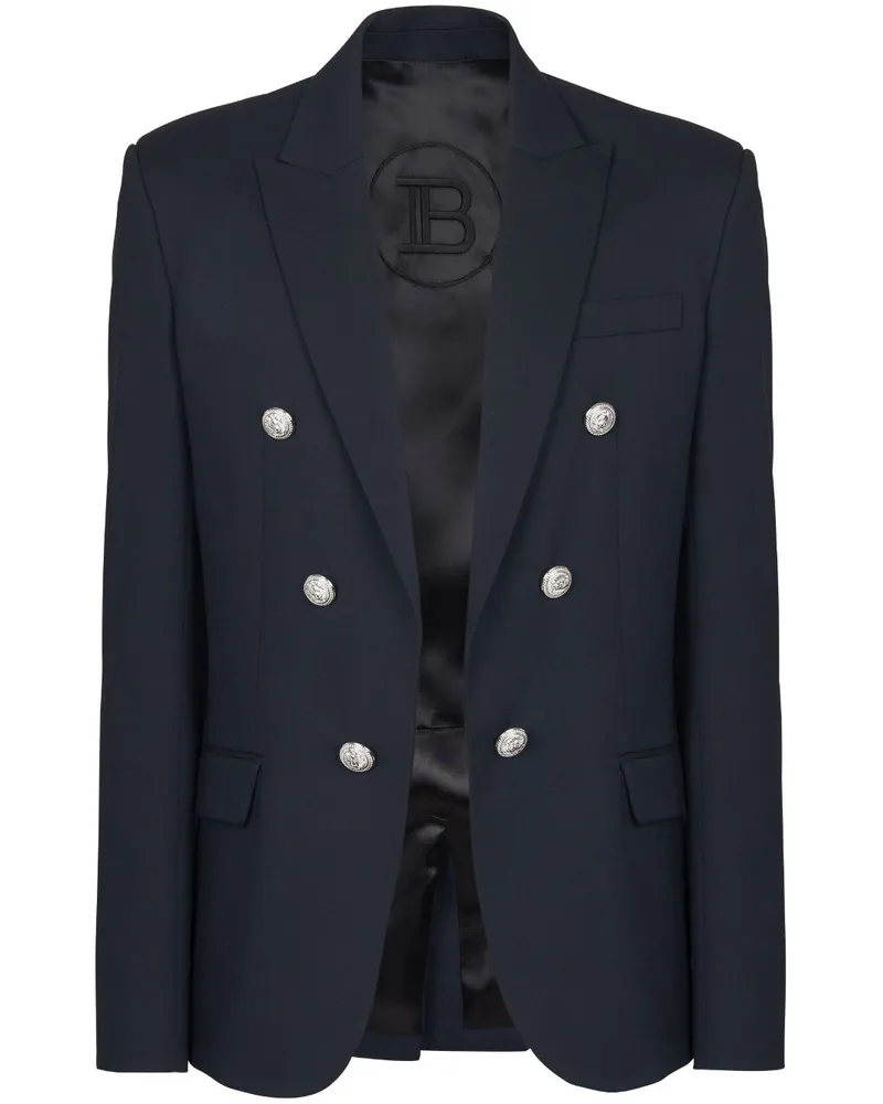 Balmain Sakko mit Knopfdetail - Blau Blau