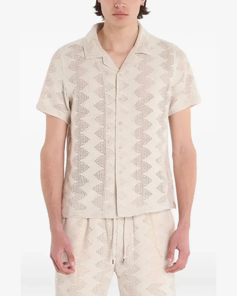 Guess chevron-knit shirt - Nude Nude
