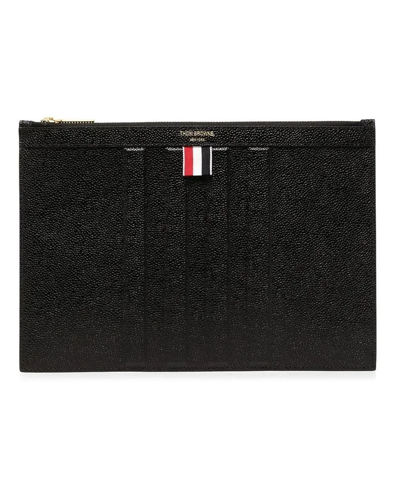 Thom Browne Strukturierte Clutch Schwarz