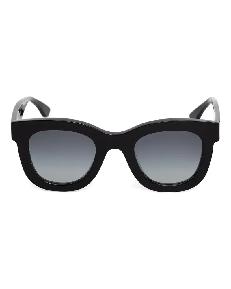 Thierry Lasry Eckige Gambly Sonnenbrille - Schwarz Schwarz
