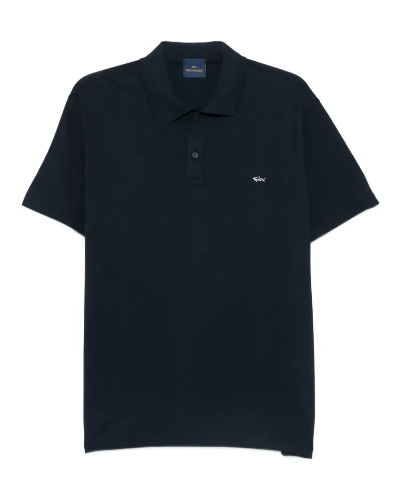 Paul & Shark logo-patch piqué polo shirt - Blau Blau