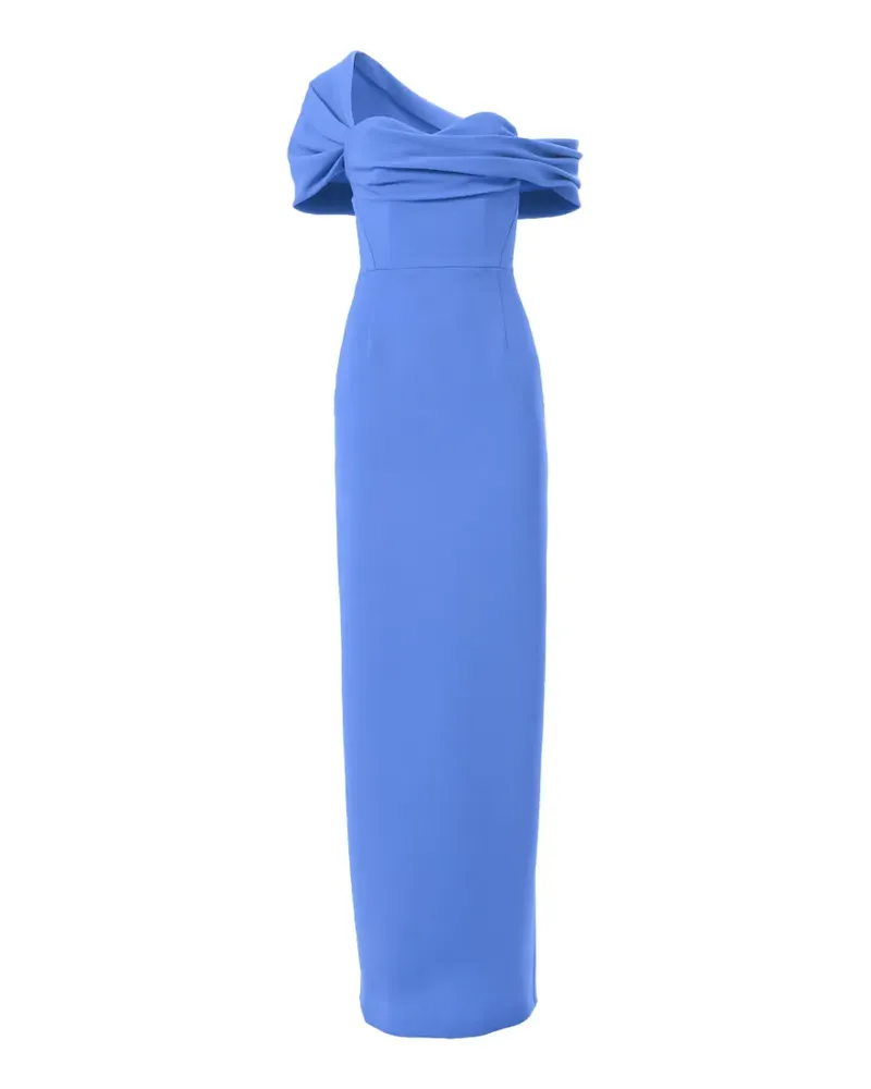 Carolina Herrera New York draped off-shoulder column gown - Blau Blau
