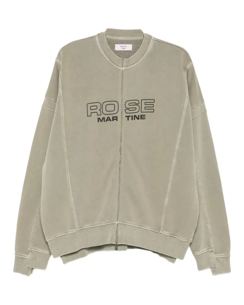 Martine Rose logo-print zip-up sweatshirt - Grün Grün