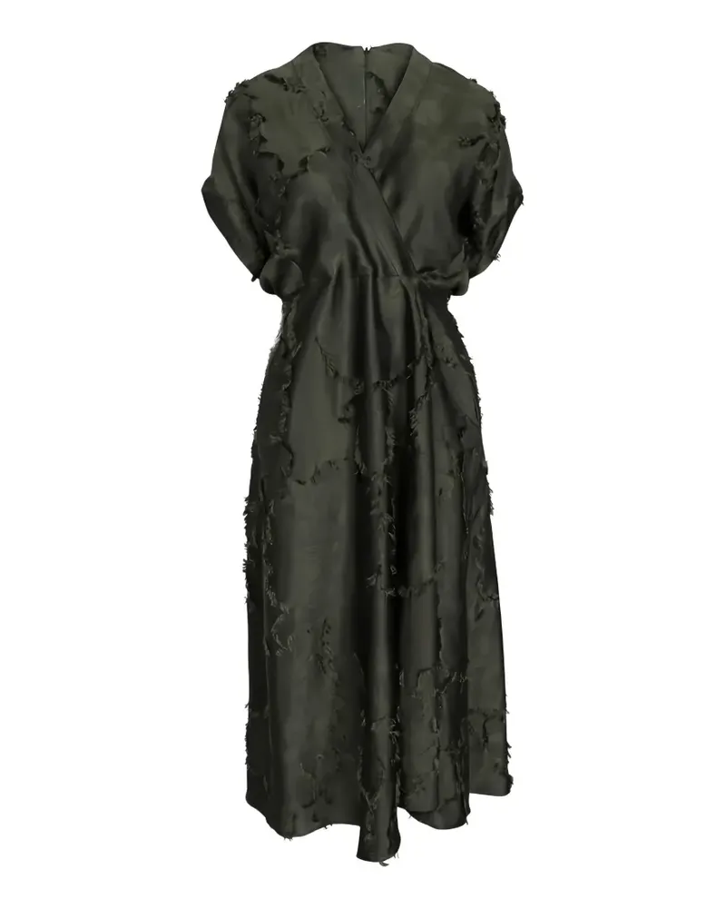 Zero + Maria Cornejo Aki V-neck midi dress - Grün Grün