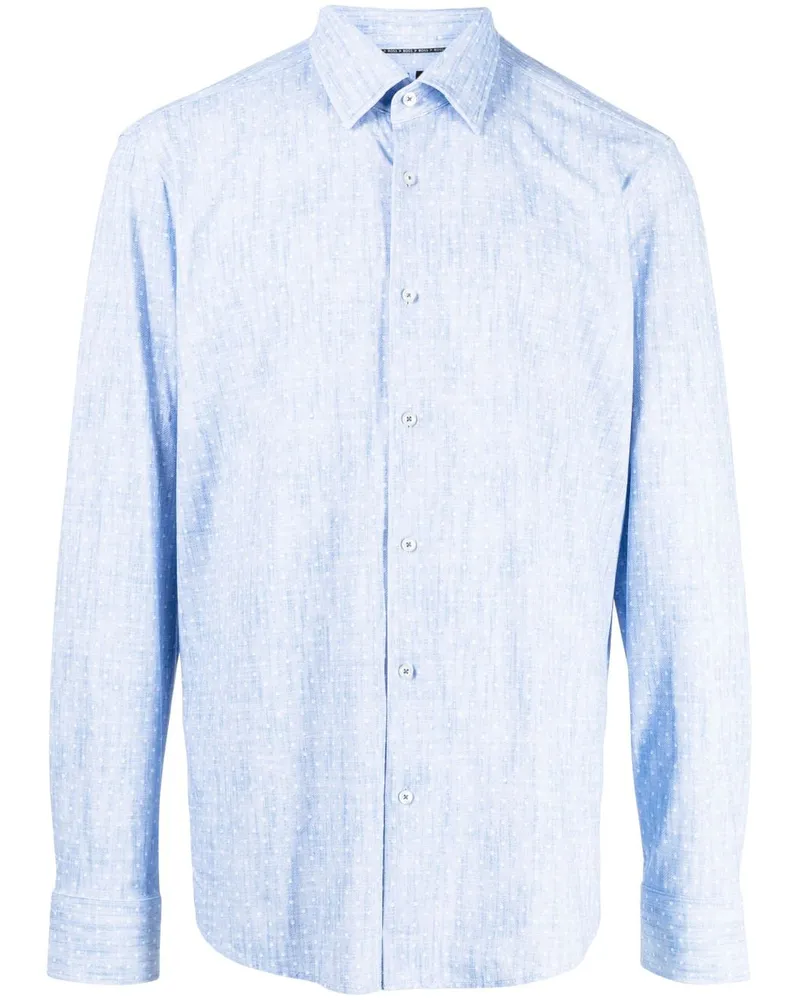 HUGO BOSS Hemd mit Mikro-Punktemuster - Blau Blau