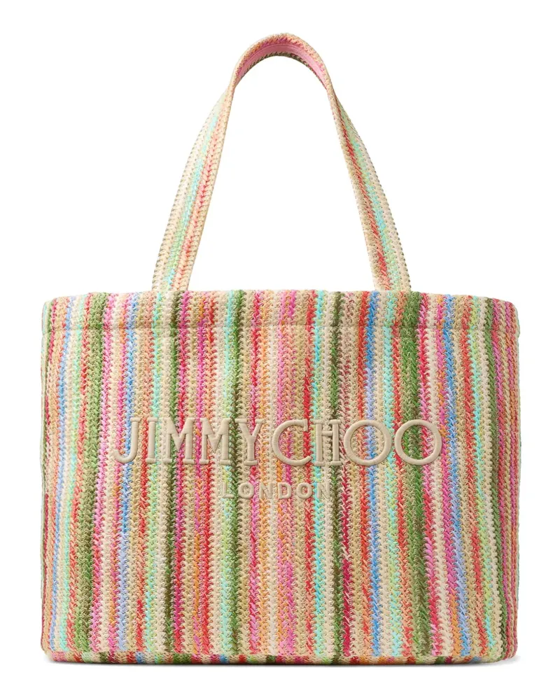 Jimmy Choo Gestreifter Shopper - Rosa Rosa