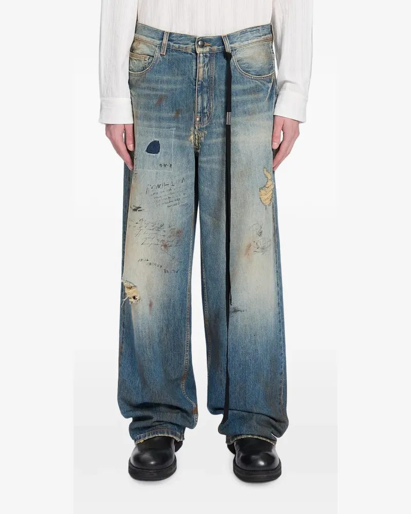 Ann Demeulemeester Evan Jeans im Distressed-Look - Blau Blau