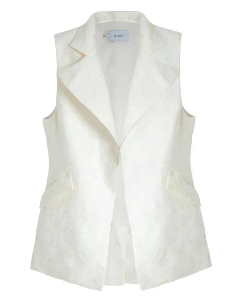 ISOLDA Encantos flap-pockets waistcoat - Weiß Weiß