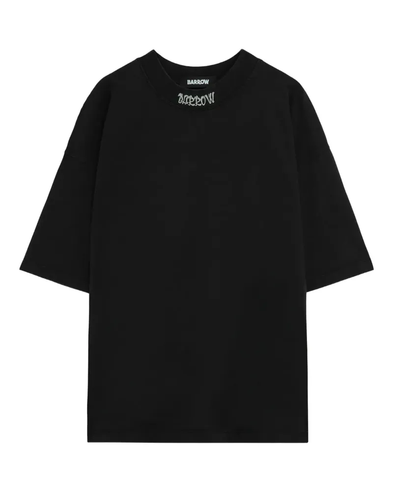 BARROW T-Shirt mit grafischer Stickerei - Schwarz Schwarz