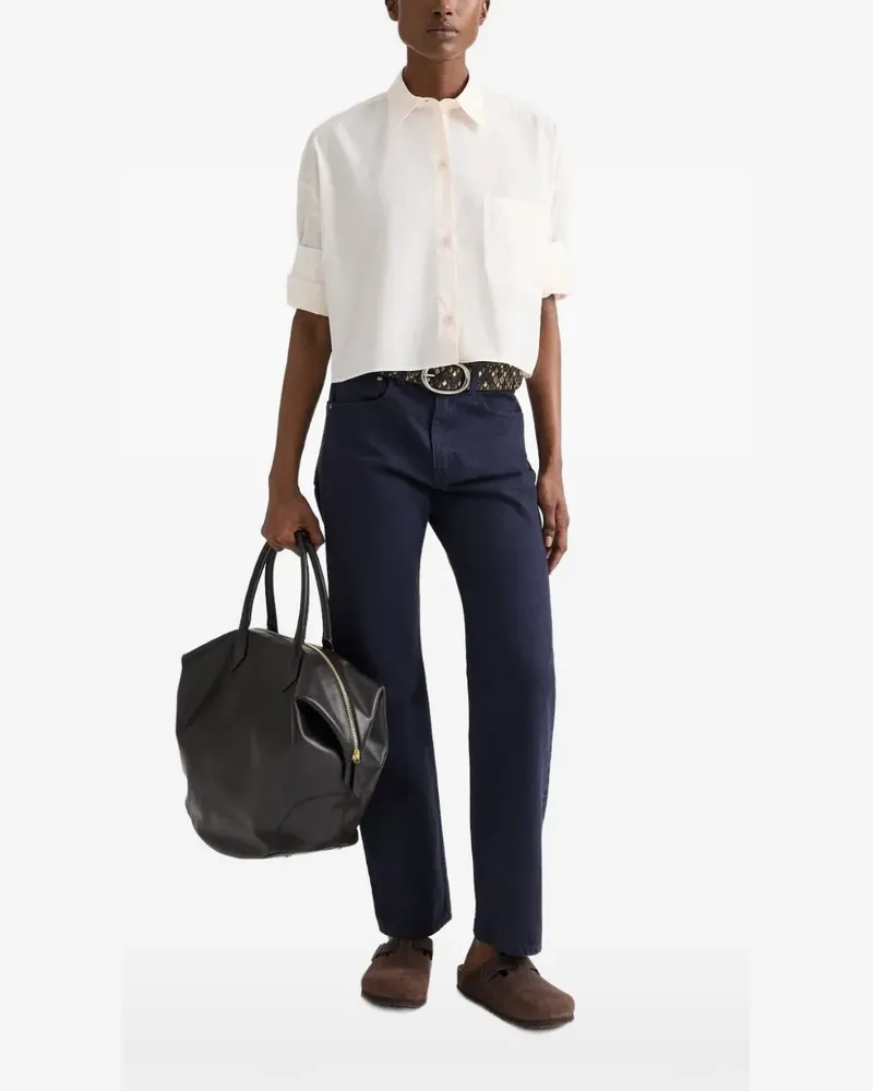 TWP Next Ex chest-pocket croped shirt - Rosa Rosa