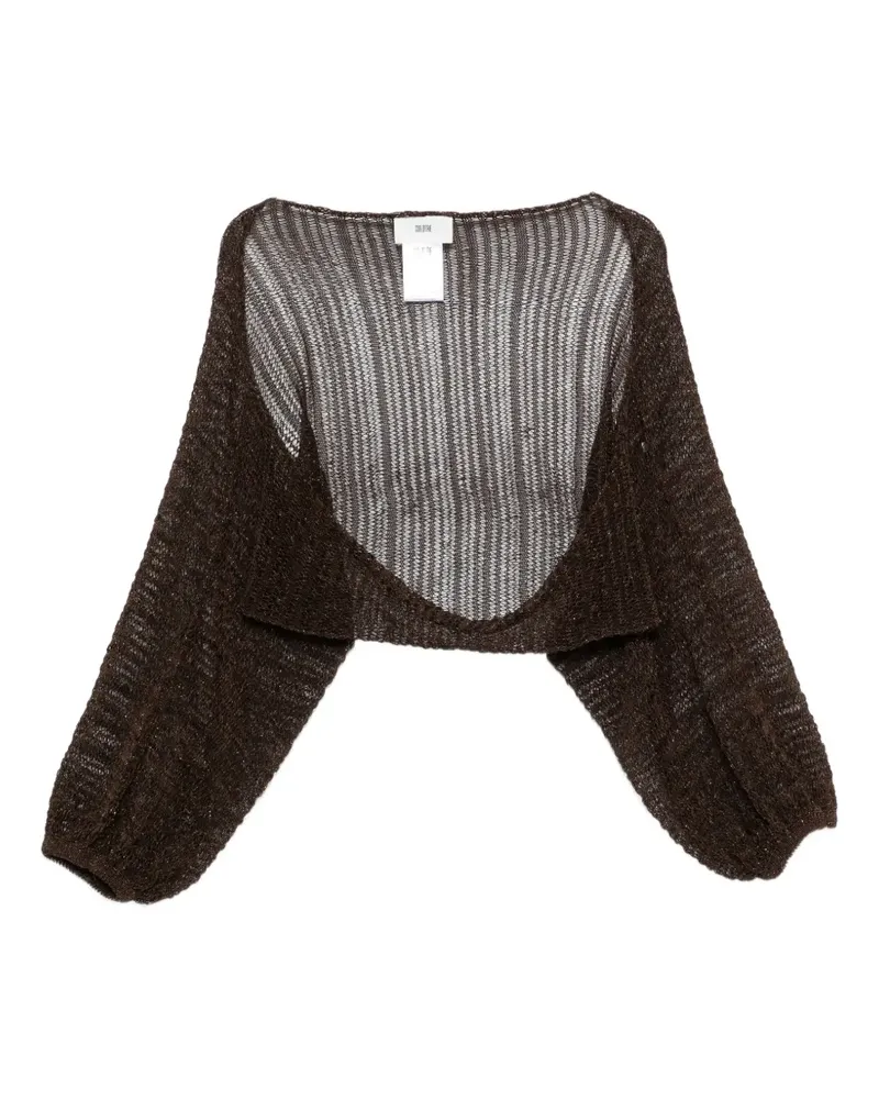 SOLOTRE Cardigan mit langen Ärmeln - Braun Braun