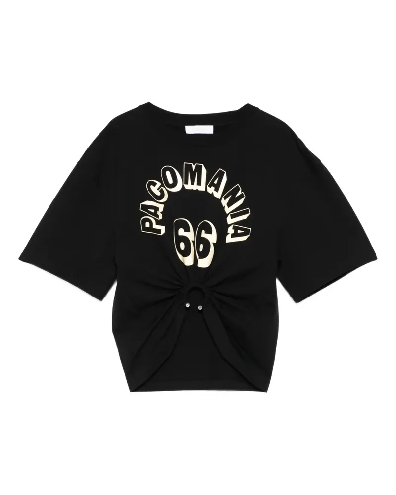 Paco Rabanne Klassisches T-Shirt - Schwarz Schwarz