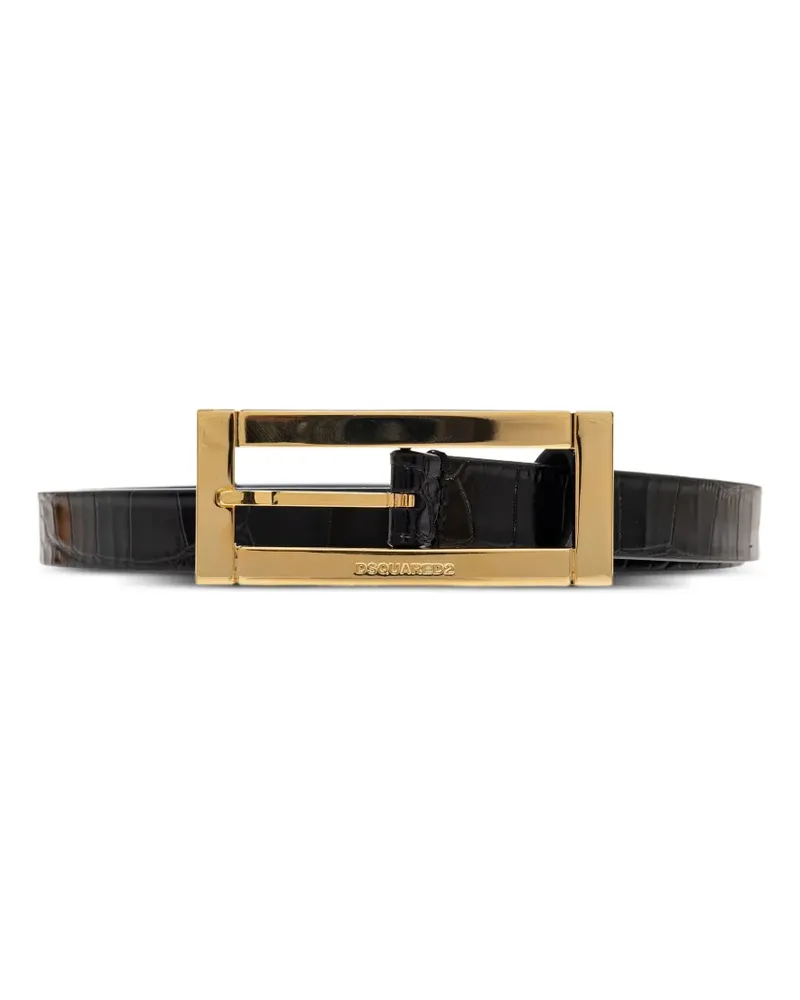 Dsquared2 Schnallengürtel aus Leder - Schwarz Schwarz