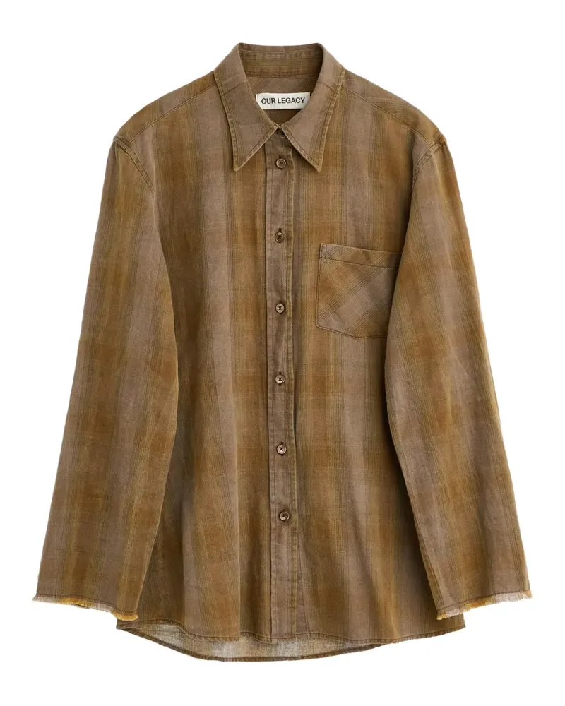Our Legacy frayed collared shirt - Braun Braun