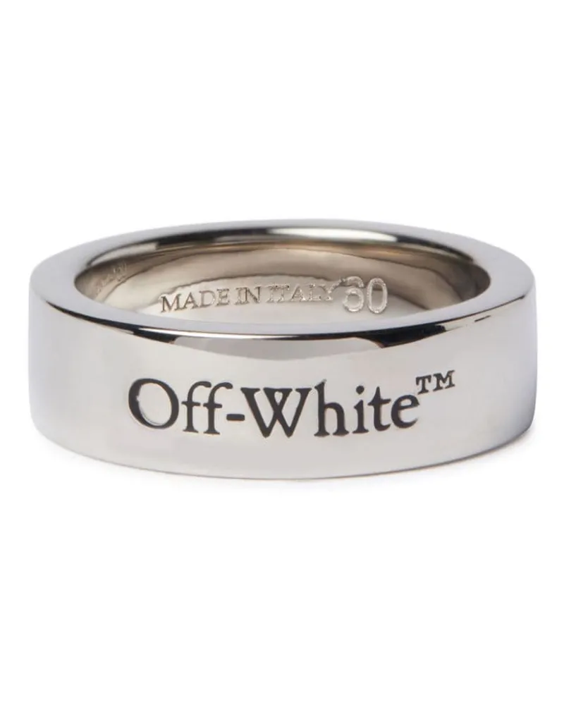 OFF-WHITE Ring mit Logo-Gravur - Silber Silber
