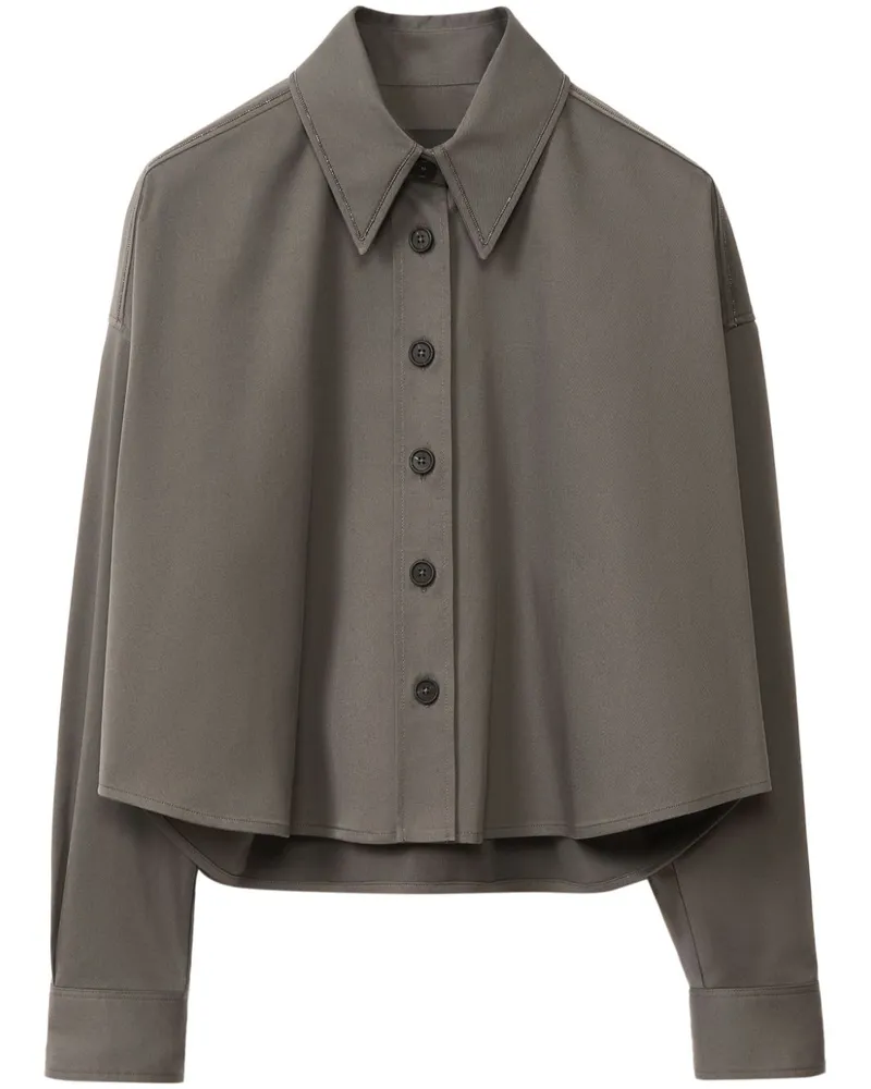 Fabiana Filippi Cropped-Jacke mit Rundhalsausschnitt - Grau Grau