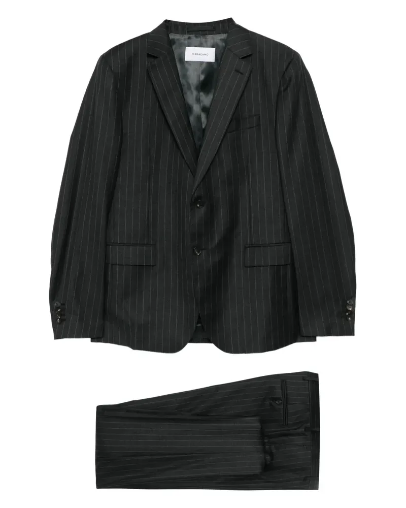 Ferragamo Gestreifter Anzug - Grau Grau