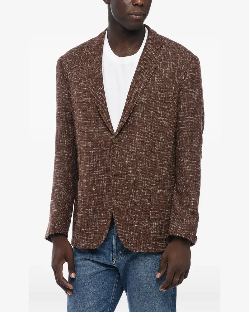 Corneliani Gate hopsack-pattern jacket - Braun Braun
