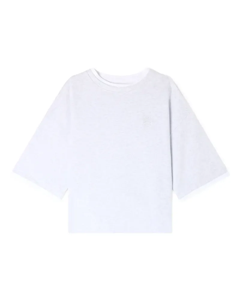 Sandro T-Shirt mit Logo-Stickerei - Grau Grau