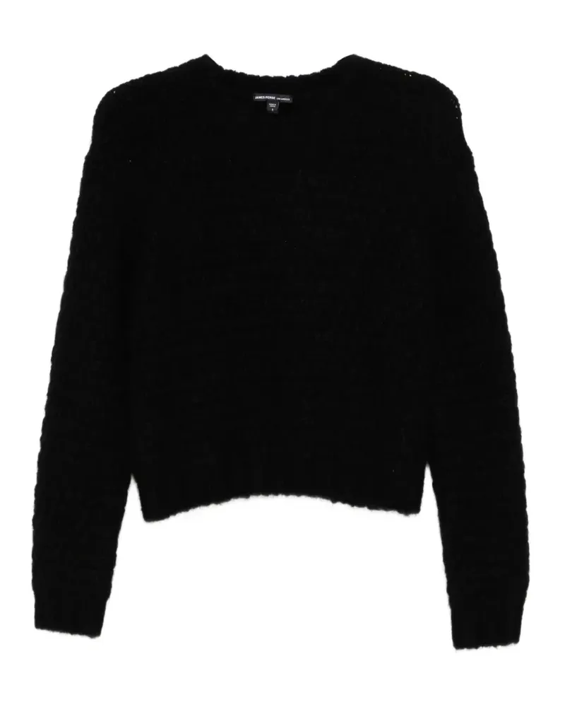 James Perse cable kintted sweater - Schwarz Schwarz