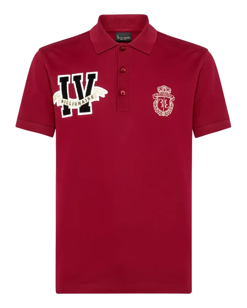 Billionaire SS Members logo-patch polo shirt - Rot Rot