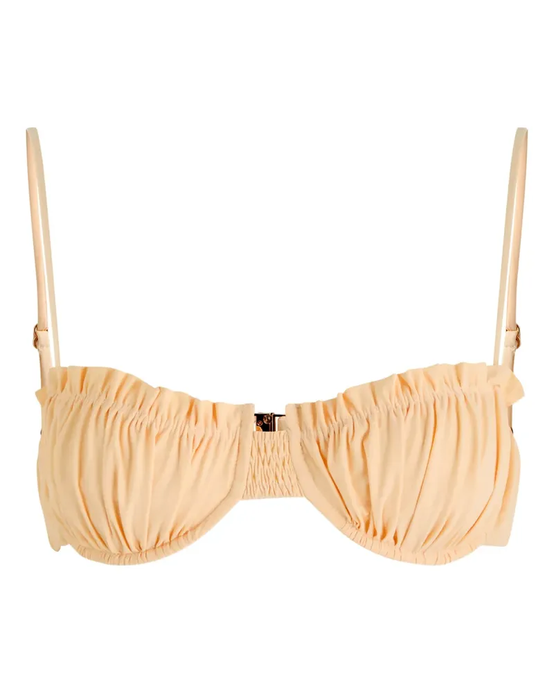 Faithfull The Brand ruffled bikini top - Nude Nude