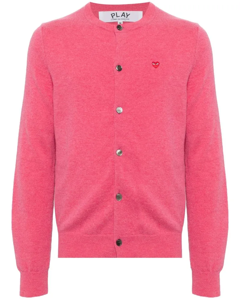 Comme des Garçons Cardigan mit Herz-Patch - Rosa Rosa