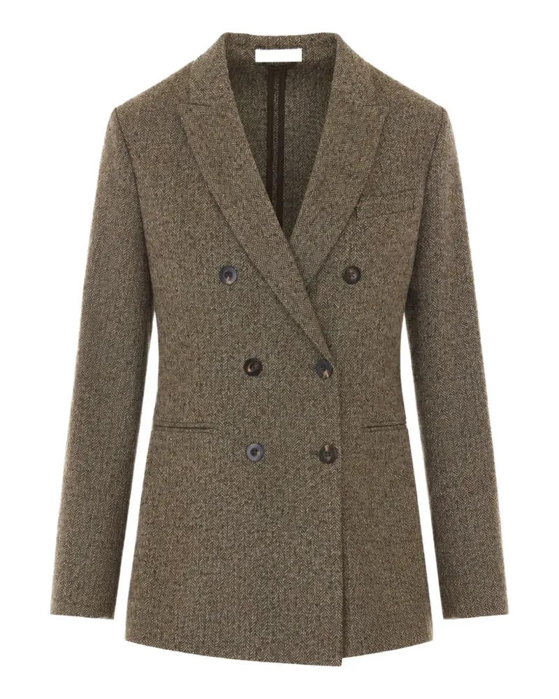 CIRCOLO 1901 herringbone-pattern double-breasted jacket - Braun Braun