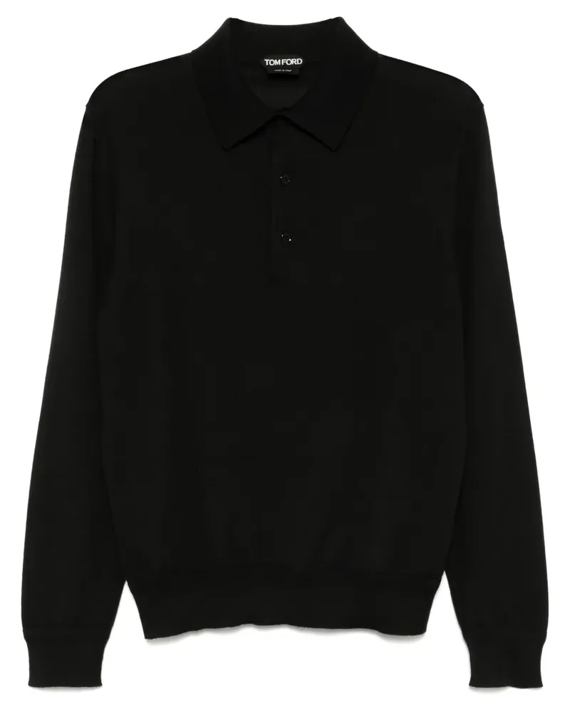 Tom Ford Gestricktes Poloshirt - Schwarz Schwarz