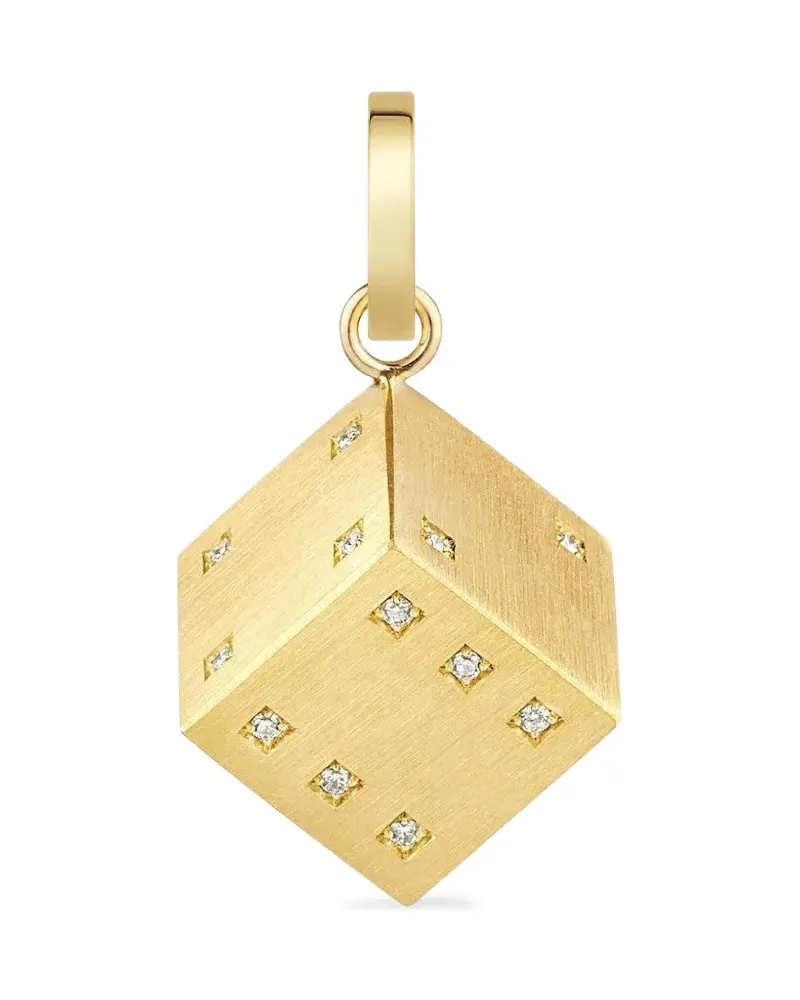 Marie Lichtenberg 18K Yellow Gold Dado diamond charm Gold