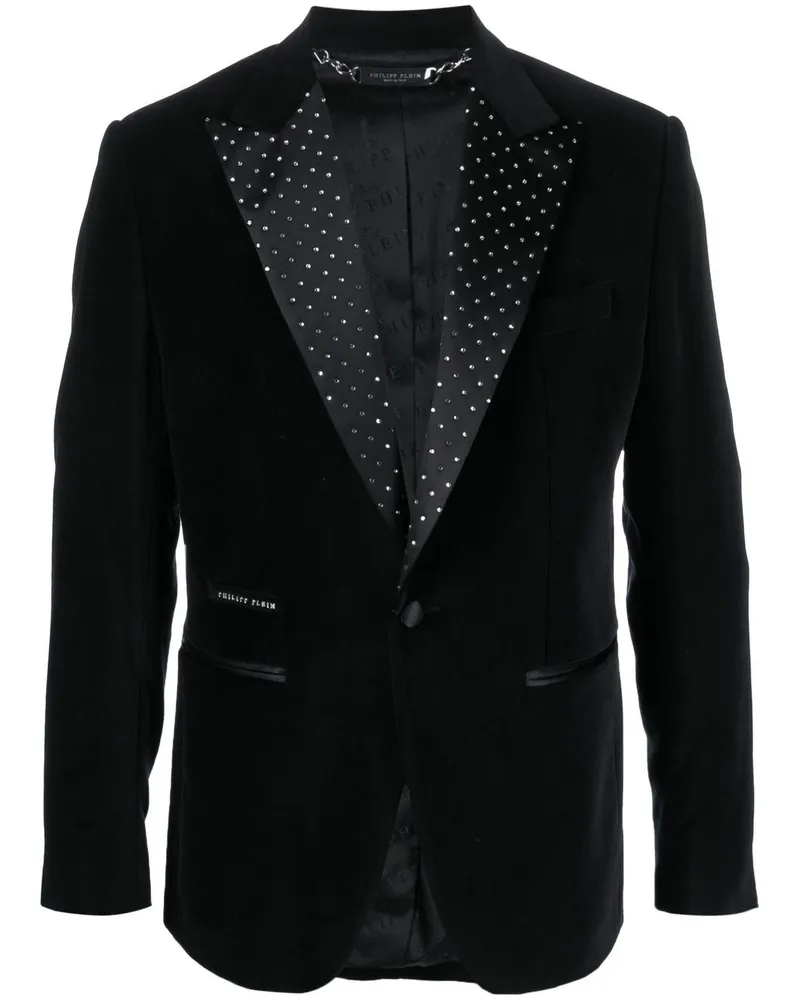 Philipp Plein Sakko aus Samt - Schwarz Schwarz