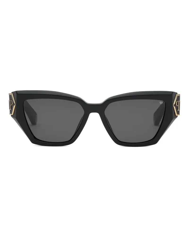 Philipp Plein Plein Brave logo-detail sunglasses - Schwarz Schwarz