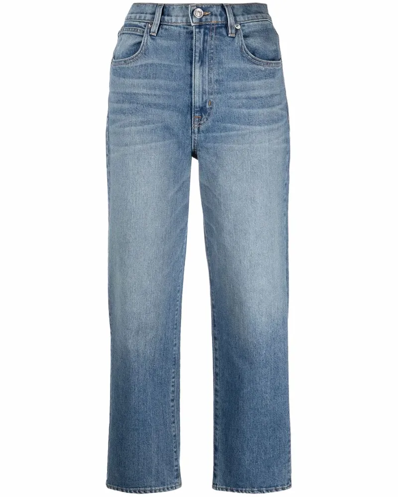 SLVRLAKE Cropped-Jeans mit Tragefalten - Blau Blau