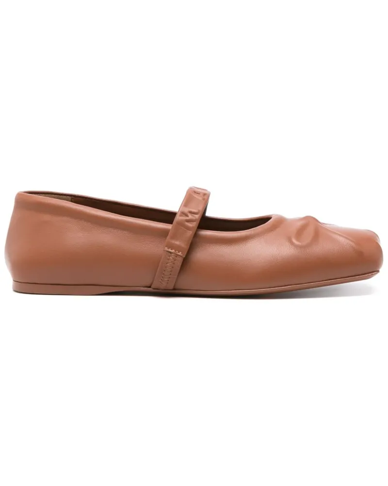 Marni Ballerinas mit Logo-Print - Braun Braun