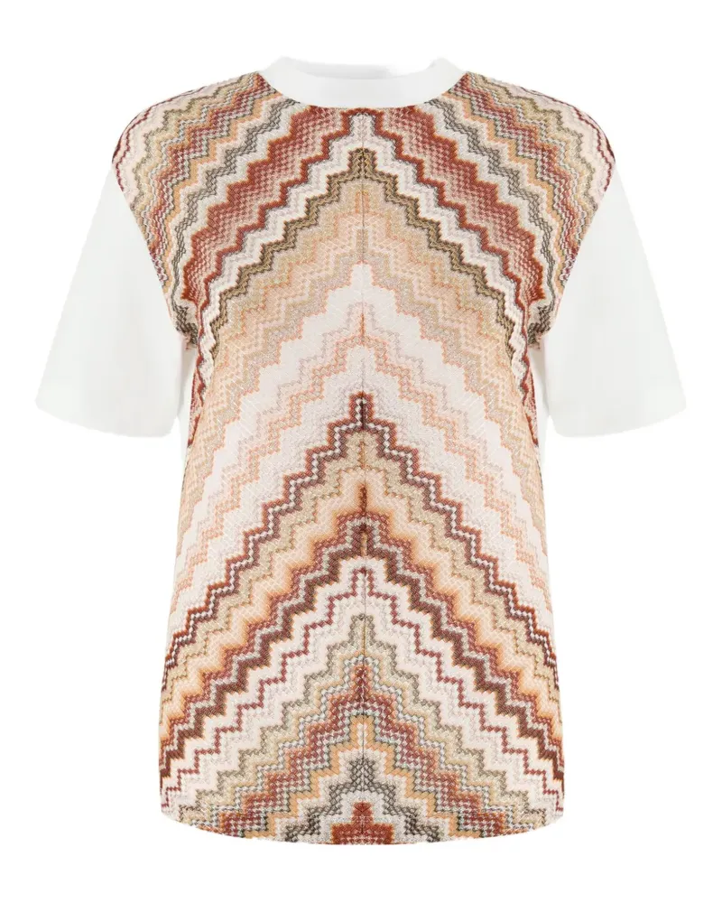 Missoni T-Shirt mit Zickzackmuster - Weiß Weiß