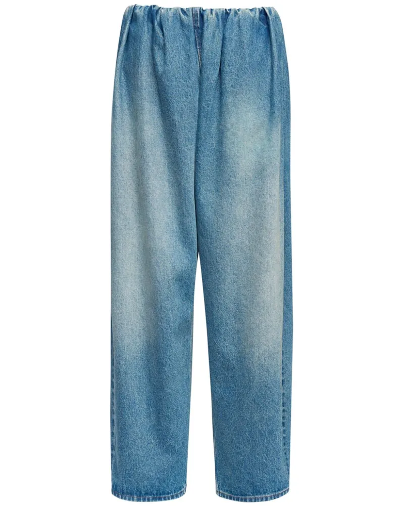 Maison Margiela Jeans mit Falten Blau