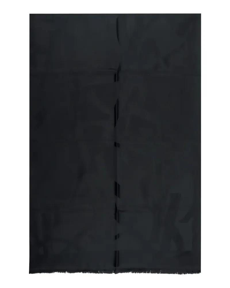 Saint Laurent Cassandre Schal mit Monogramm - Schwarz Schwarz