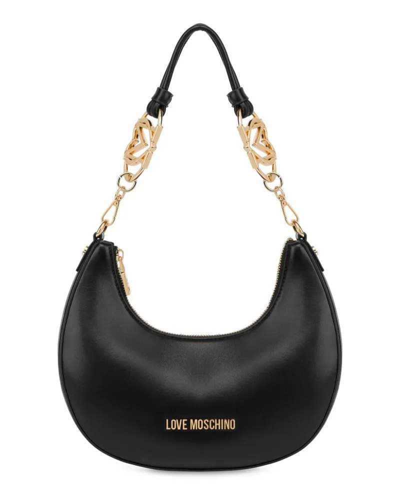 Moschino Schultertasche mit Logo - Schwarz Schwarz